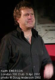 All in black, but no leather in sight, Mr Keith Emerson