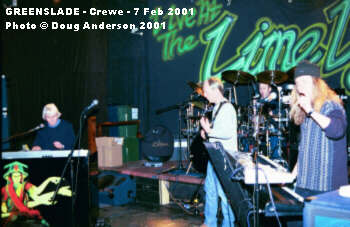 Greenslade 2001 rehearsing pre show