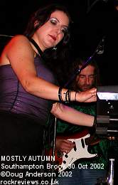 Multi instrumentalist Angie flirts briefly with a keyboard
